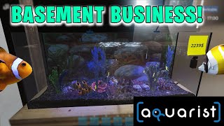 BUILDING AN AQUARIUM BUSINESS IN OUR BASEMENT - AQUARIST GAMEPLAY screenshot 4