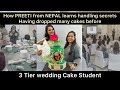 How Preeti Learns 3 tier Cake Handling Techniques I Sangeeta's Cooking Mantra Wedding Cake Classes
