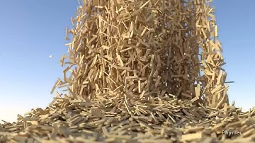 Over 32000 planks ;  Blender   Bullet Physics   SmallLuxGPU OpenCL