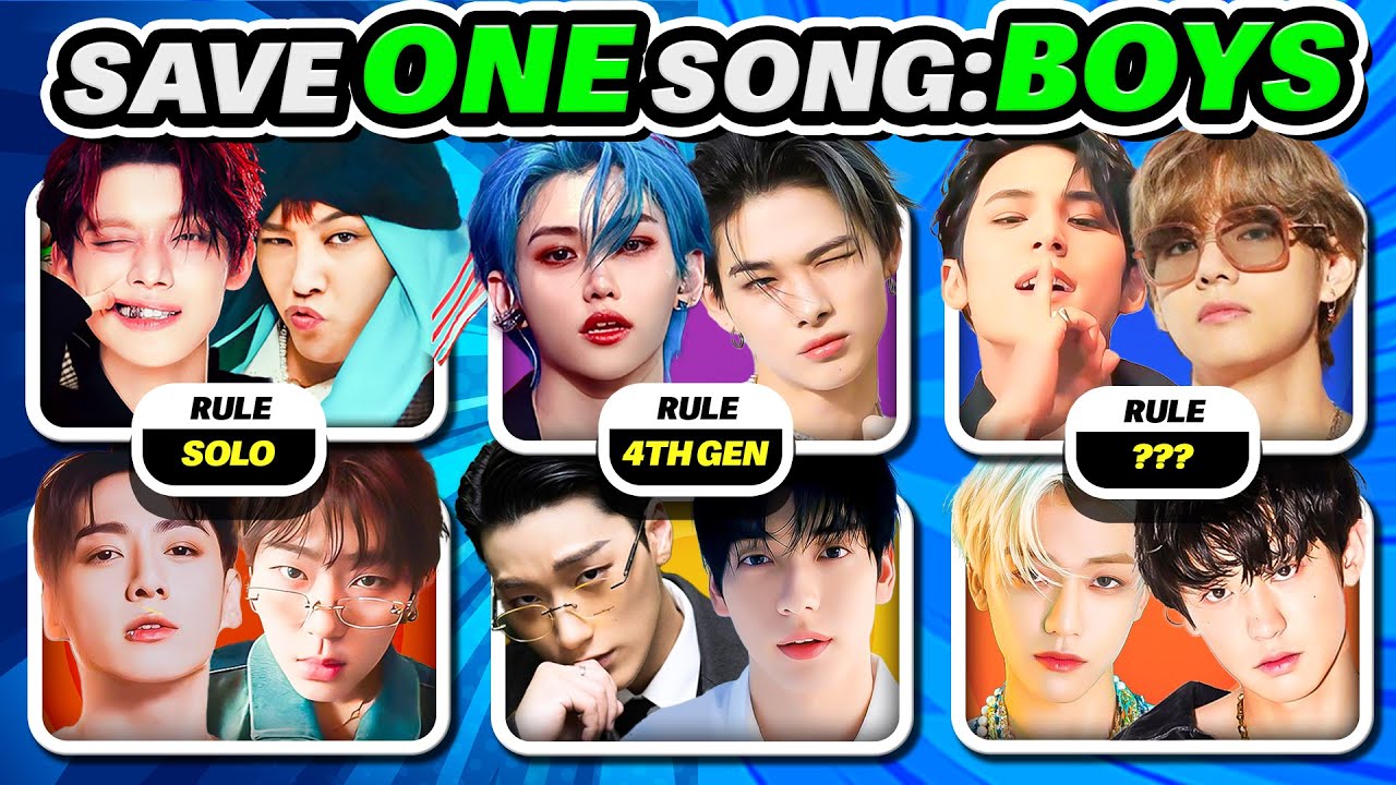 Save ONE Song: BOY Editions, RANDOM Rules Challenge 🔥 | Kpop Quiz 2024 - 2025