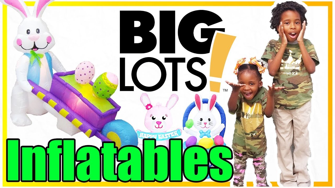Easter Inflatables and Big Lots Easter Basket Shop With Us 2019 YouTube