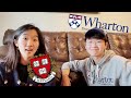 How We Got Into HARVARD and UPENN | College Acceptance Reactions + Stats + ECs + Essays