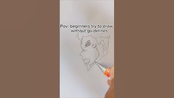 Pov: beginners try to draw without guidelines 😂 #bignners#drawingtutorial #howtodraw #art #sketch