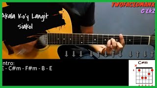 Video thumbnail of "Akala Ko'y Langit - Siakol (Guitar Cover With Lyrics & Chords)"