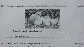 KCSE 2018 Biology paper 1 questions and answers /get high grades in high school