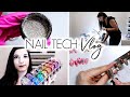 Come To Work With Me! Nail Tech Vlog | Clients, Organization & Making Press On Nails?!