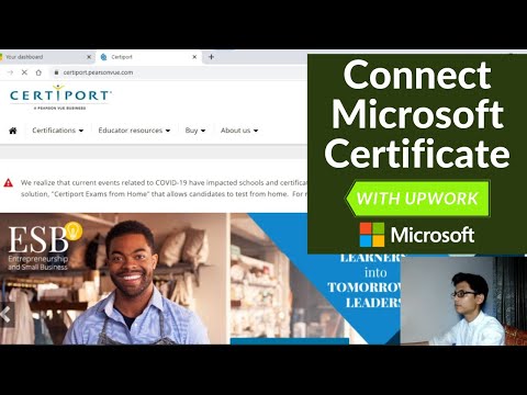 How To Connect Microsoft Certificate With Upwork || Microsoft Certified Professional From Certiport