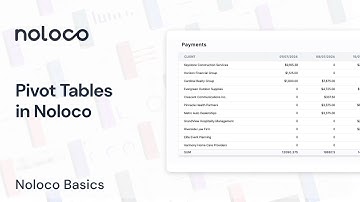 Pivot Tables in Noloco - Transform your data into a no-code pivot table