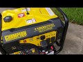 Champion generator runs entire house and detached garage and 3.5ton ac