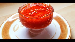 طريقة عمل هريسة الفلفل الحلو / Sweet pepper puree  ?️??