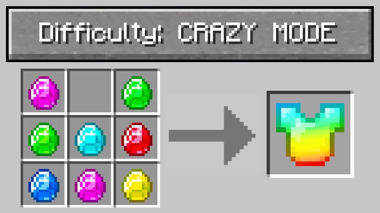 Minecraft But I Added A Crazy Mode Difficulty Youtube