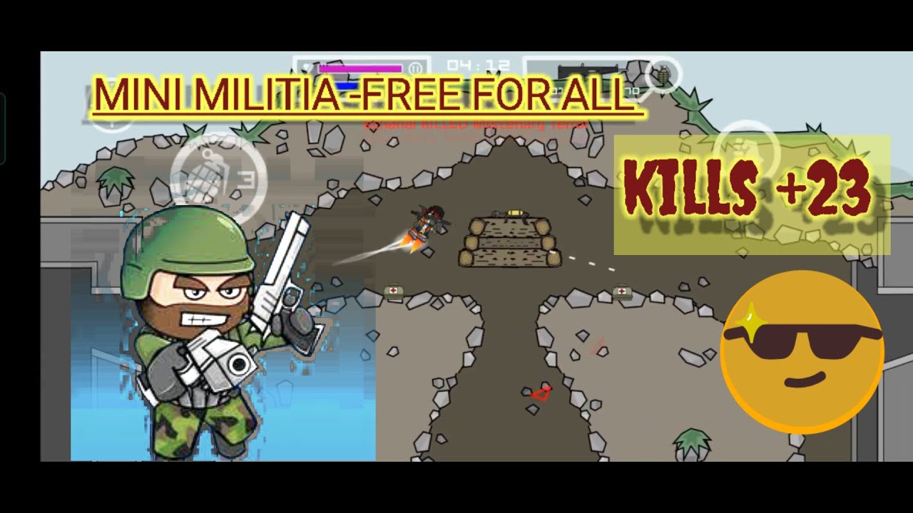 Mini militia -solo action game ( junkyard,+23 kills) How to play mini ...