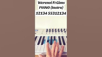 Thumbnail of Werenoi FT GIMS - Piano | Piano Tutorial #piano #pianotutorial #gims #werenoi #shorts