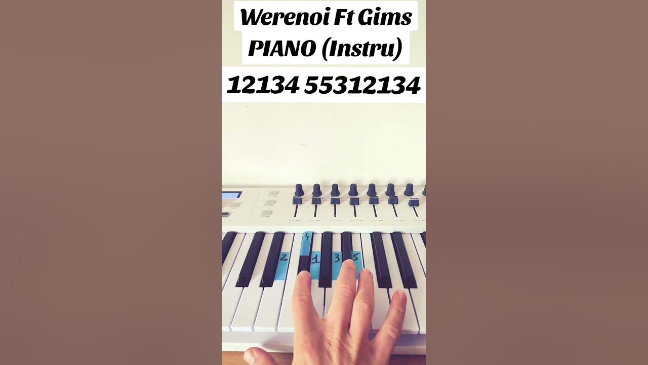 Werenoi FT GIMS - Piano | Piano Tutorial #piano #pianotutorial #gims #werenoi #shorts