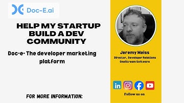 Jeremy Meiss - Building a Thriving Developer Community: Essential Tools and Tactics for Startups!