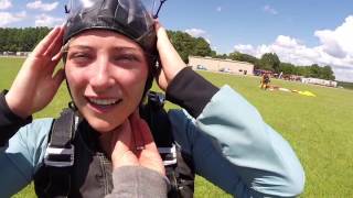 TERRIFYING!! Pushed From Airplane - Crying Blonde Thrown Out of Plane. Amy DeVore's Tandem Skydive