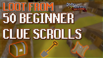 Loot From 50 Beginner Clue Scrolls in OSRS
