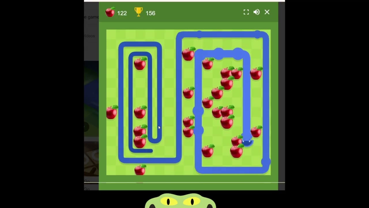 beating google snake game new record.....