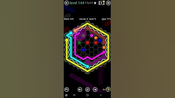 How To Solve Flow Free Hexes Courtyard Pack Level 144 11x11 Board Walk Through Solution Walkthrough