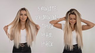 5 MINUTE QUICK AND EASY VOLUMINOUS HAIR (WITHOUT TEASING!!!)