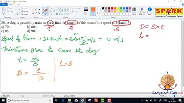 Time and distance || Question 20 ||  Spark Institute ||  Easy Arithmetic ||  Krishna Sir