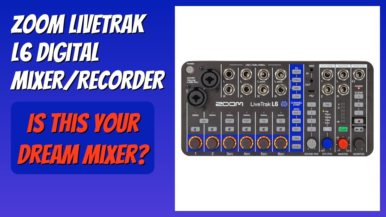REVIEW (2026): Zoom LiveTrak L6 Digital Mixer/Recorder. Features