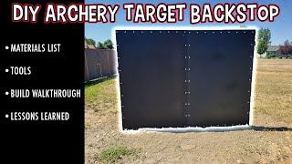 DIY Archery Target Backstop w/ Horse Stall Mats - Full Build Walkthrough & Materials List