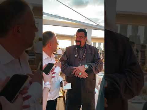 Brother Steven Seagal Reconnection At Emin Agalarov Roof-Top Restaurant