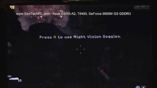 Asus G50Vt GeForce 9800M GS Call of Duty 4 demo