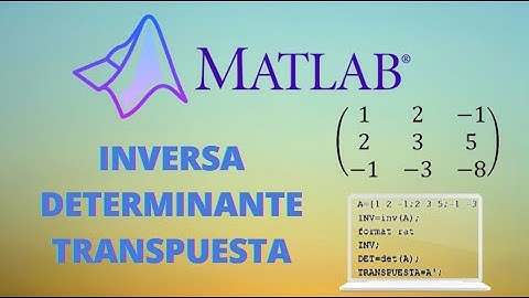 COMANDOS BASICOS PARA MATRICES EN MATLAB,matriz inversa,transpuesta y determinante|GAMMA MECATRONICA