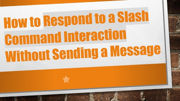 How to Respond to a Slash Command Interaction Without Sending a Message