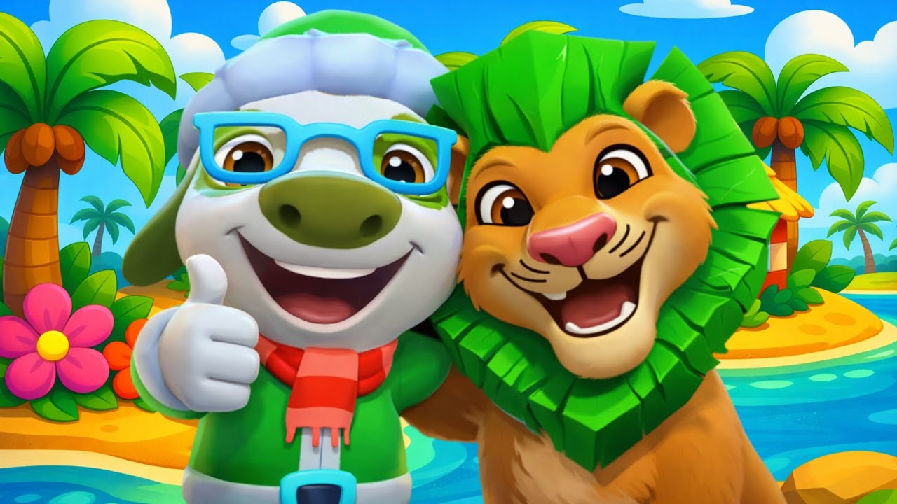 Green Santa’s Island Adventure! My Talking Hank Islands Gameplay Walkthrough 