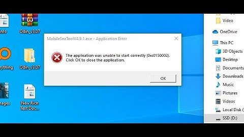The application was unable to start correctly (0xc0150002). Click OK to close the application