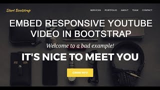 E4.  Embed Responsive YouTube Video in Bootstrap