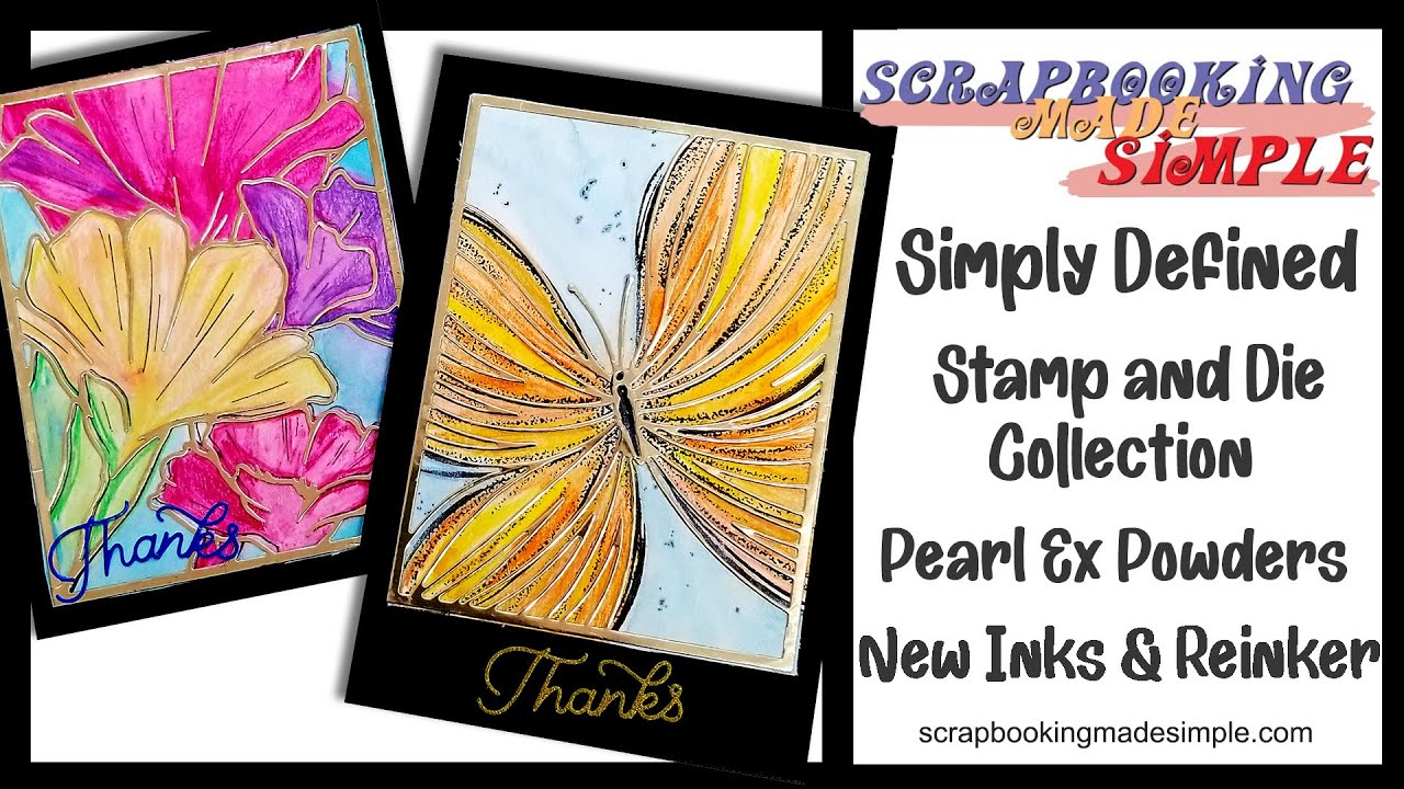 486 Pearl Ex by Jacquard & Simply Defined Dies and Stamps. So Many Easy-To-Do Crafty Options