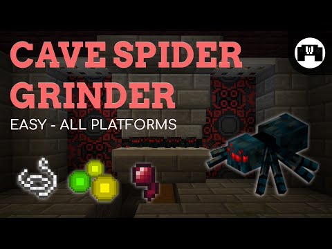 Cave Spider Grinder Tutorial | Minecraft 1.12.2 | EASY , XP & DROPS