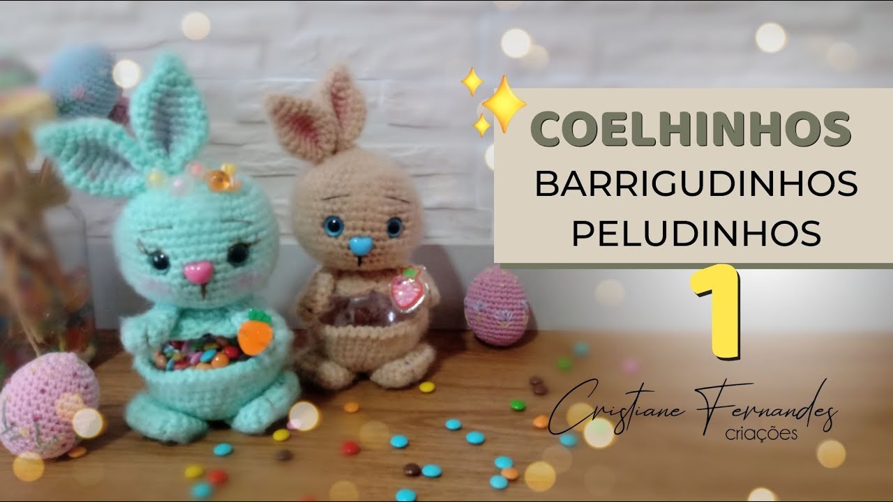 FAÇA PARA A PÁSCOA! COELHO BARRIGUDINHO PELUDINHO - Parte 1