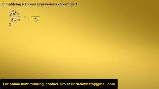 Simplifying Rational Expressions, Example 1
