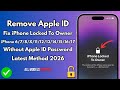 iPhone Locked To Owner How? How to Remove Apple ID From iPhone Without Computer | Latest Update 