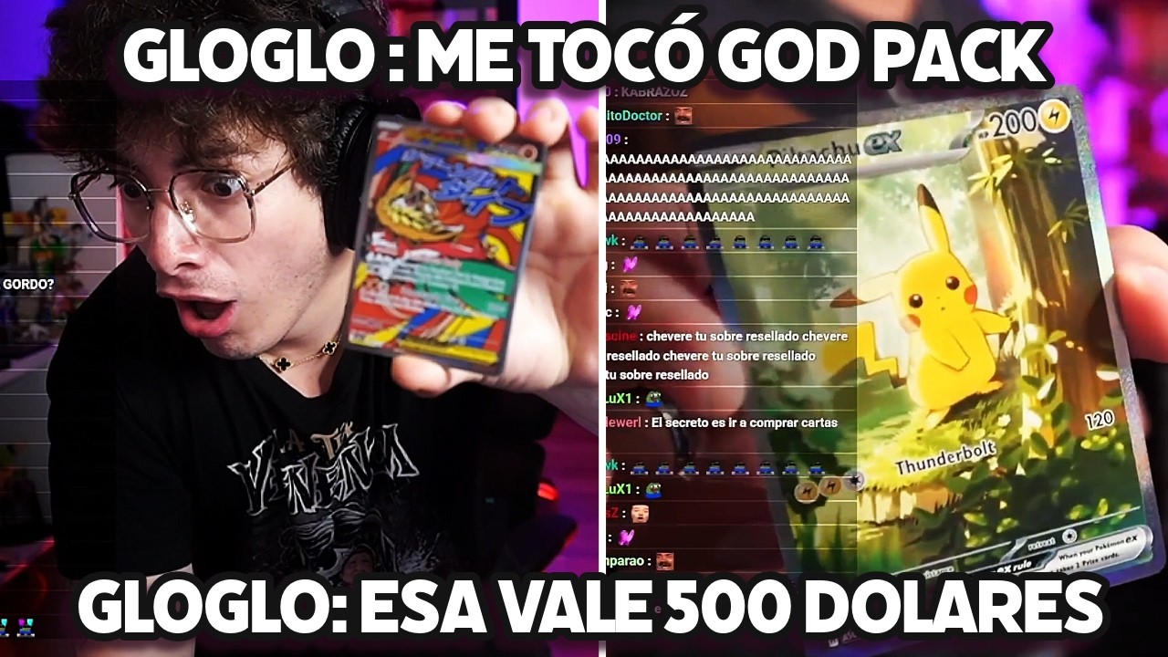 GLOGLO LE SALE UNA GODPACK Y GANA 1343 DOLARES EN CARTAS POKEMON