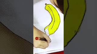 Magical Moments of Creativity: Freehand Banana Drawing by a 5-Year-Old In Just One Minute