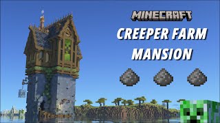 Minecraft Creeper Farm Mansion Tutorial [Aesthetic Farm] [Java Edition] [1440p HD]