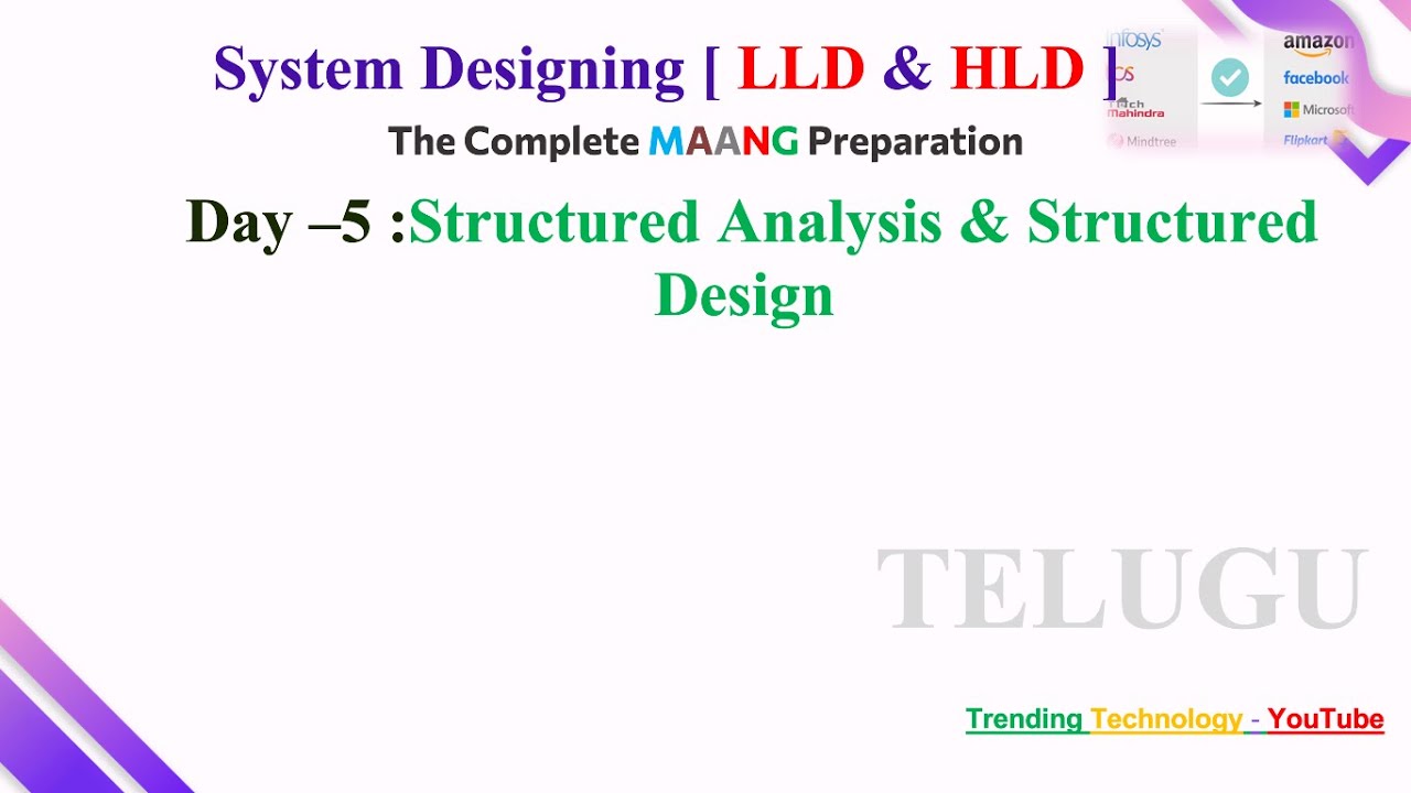 Structured Analysis and Structured Design (SA/SD) in Telugu | Food ...