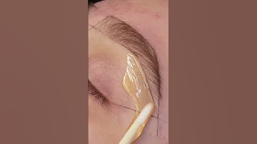 Brows perfected with Stain Hybrid Brow Dye using a mix of 4 drops 