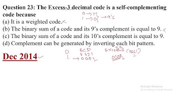 The Excess-3 decimal code is a self-complementing code because || UGC NET CS 2014 PYQ