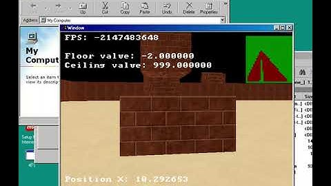 RayCaster demo #17 - Test in Windows 98