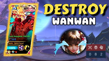 CLINT DESTROYS WANWAN - WANWAN HAS A PHOBIA OF CLINT ~ MLBB 2023