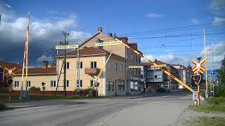 Spoorwegovergang Ljusdal S Railroad Crossing Järnvägsövergång