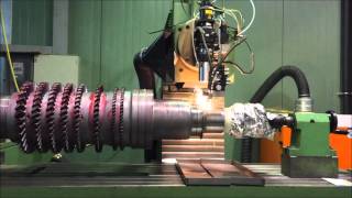 Laser Cladding: Coating by lateral nozzle on turbine rotor