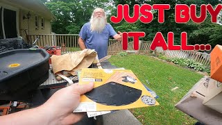 HE WANTED ME TO BUY MORE AT THIS YARD SALE
